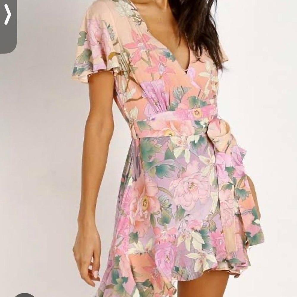 Spell & The Gypsy Womens Mini Dress Boho Floral Size XS Ethereal Festival - Picture 2 of 12